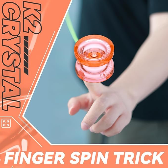 Mcubes India Magic yoyo k2 crystal unresponsive yo-yo orange