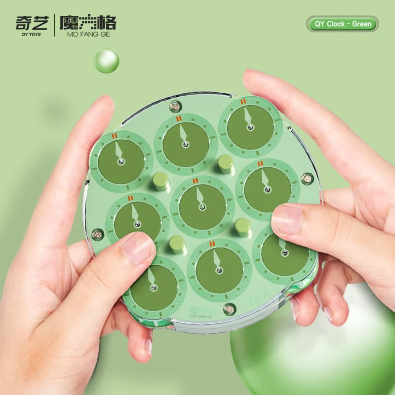 Mcubes India QiYi magnetic clock limited edition green