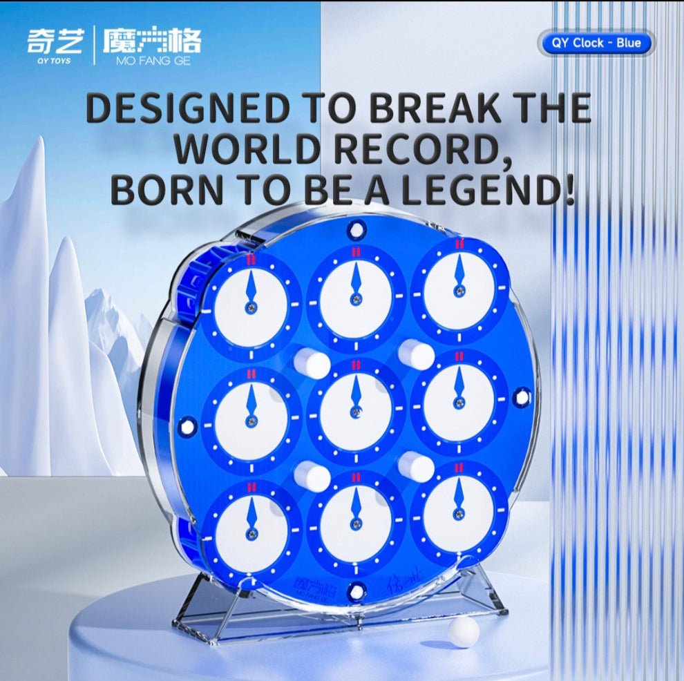 Mcubes India QiYi magnetic clock cube glacier blue